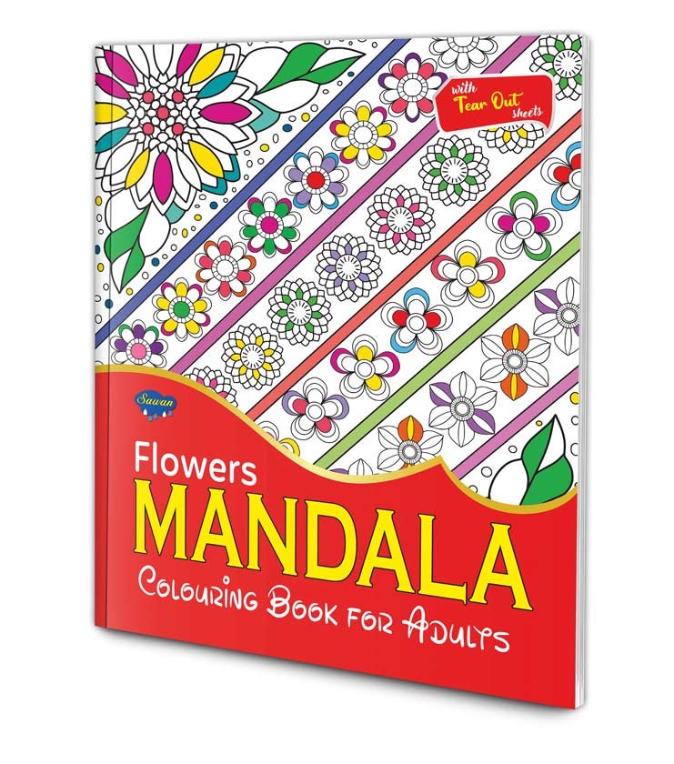 Flowers Mandala Colouring Book for Adults